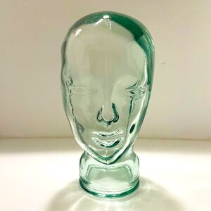 Green glass head - very heavy
